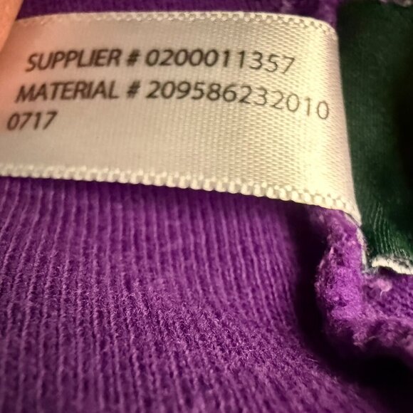 Lauren Ralph Lauren Women's Long Sleeve Shirt Faux Suede Elbow Patches -M-Purple - Picture 7 of 9